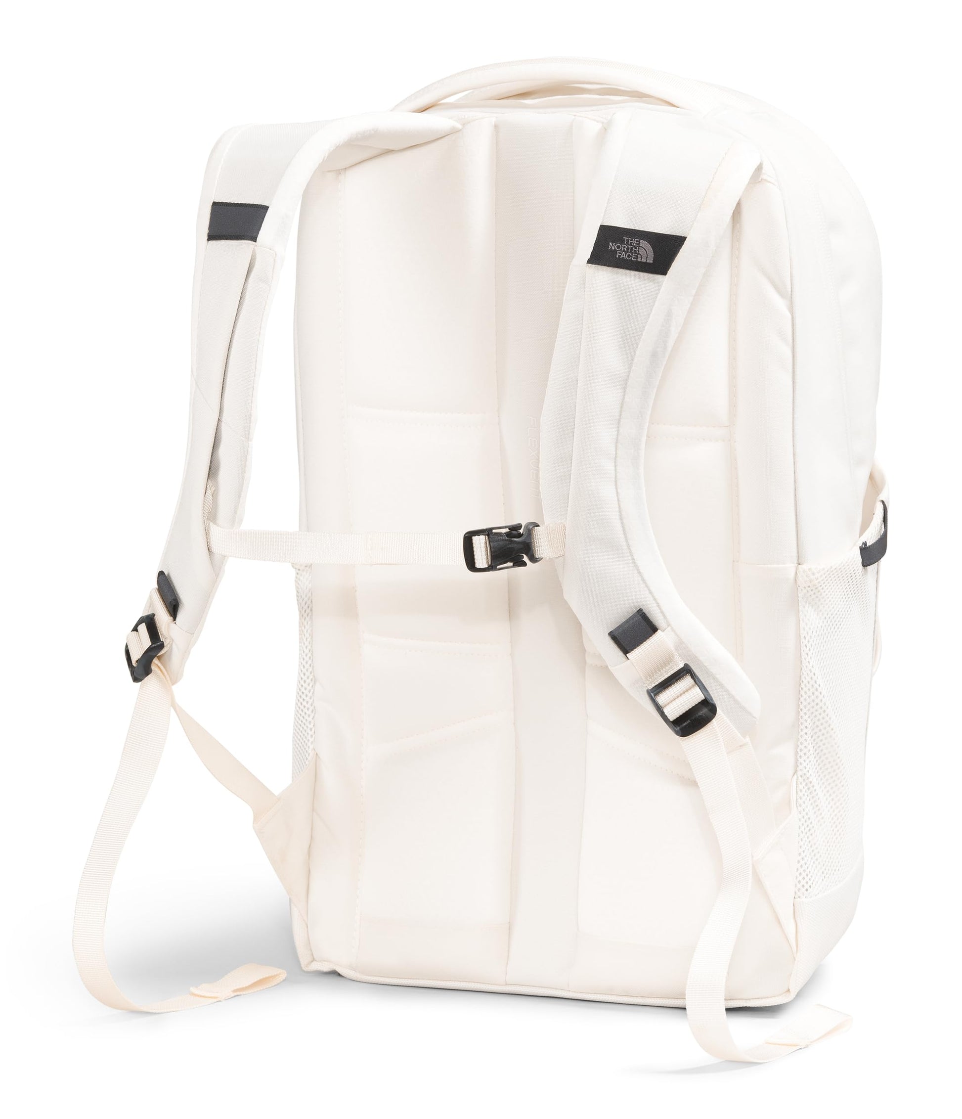 THE NORTH FACE Women's Jester Luxe Everyday Laptop Backpack, Gardenia White/Burnt Coral Metallic, One Size