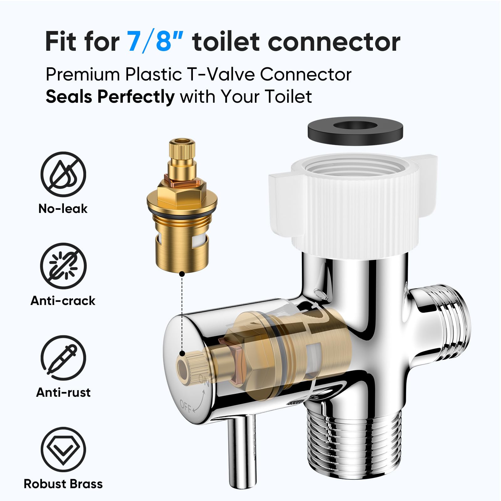 Arofa Handheld Toilet Bidet Sprayer for Toilet-Adjustable Water Pressure Control with Bidet Hose for Feminine Wash, Stainless Steel Brushed Nickel Cloth Diaper for Baby Wash