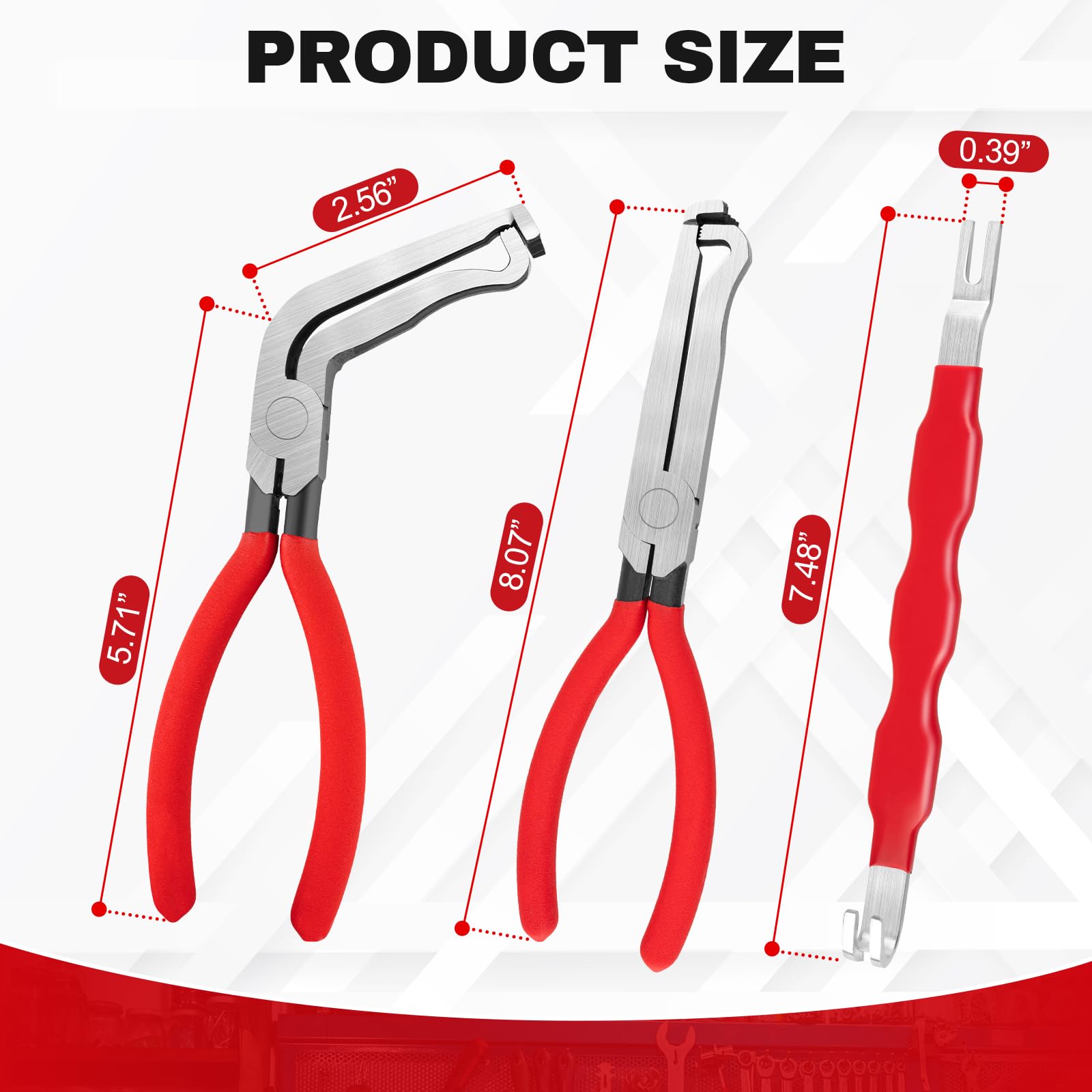 Beaiguna 3PCS Electrical Disconnect Pliers, Upgrade Electrical Connector Pliers, Automotive Electrical Connector Removal Tool, Electrical Plug Connector Separator for Cars, Trucks, SUVs