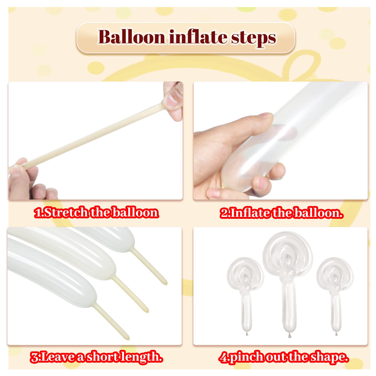 260 Balloons Clear Long Balloons 100 Pack Twisting Animal Balloon Thickening Latex Transparent Modeling Long Magic Balloons for Animal Model Weddings Birthdays Festival Party Decorations