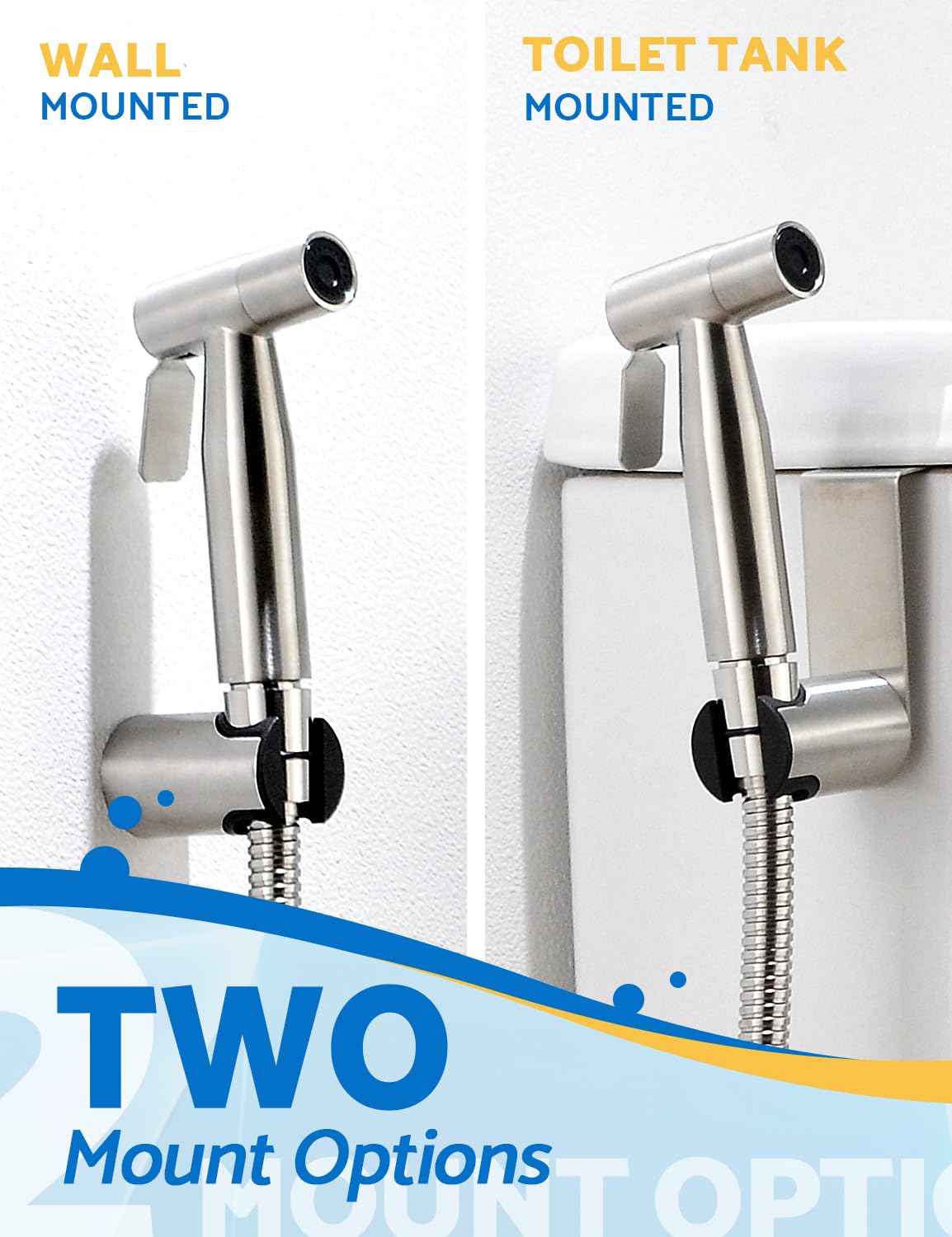 BRITULIF Handheld Bidet Sprayer for Toilet, Jet Sprayer for Toilet Muslim Shower, Adjustable Cloth Diaper Sprayer Bidets for Attachment Toilet with Bidet Hose for Feminine Wash