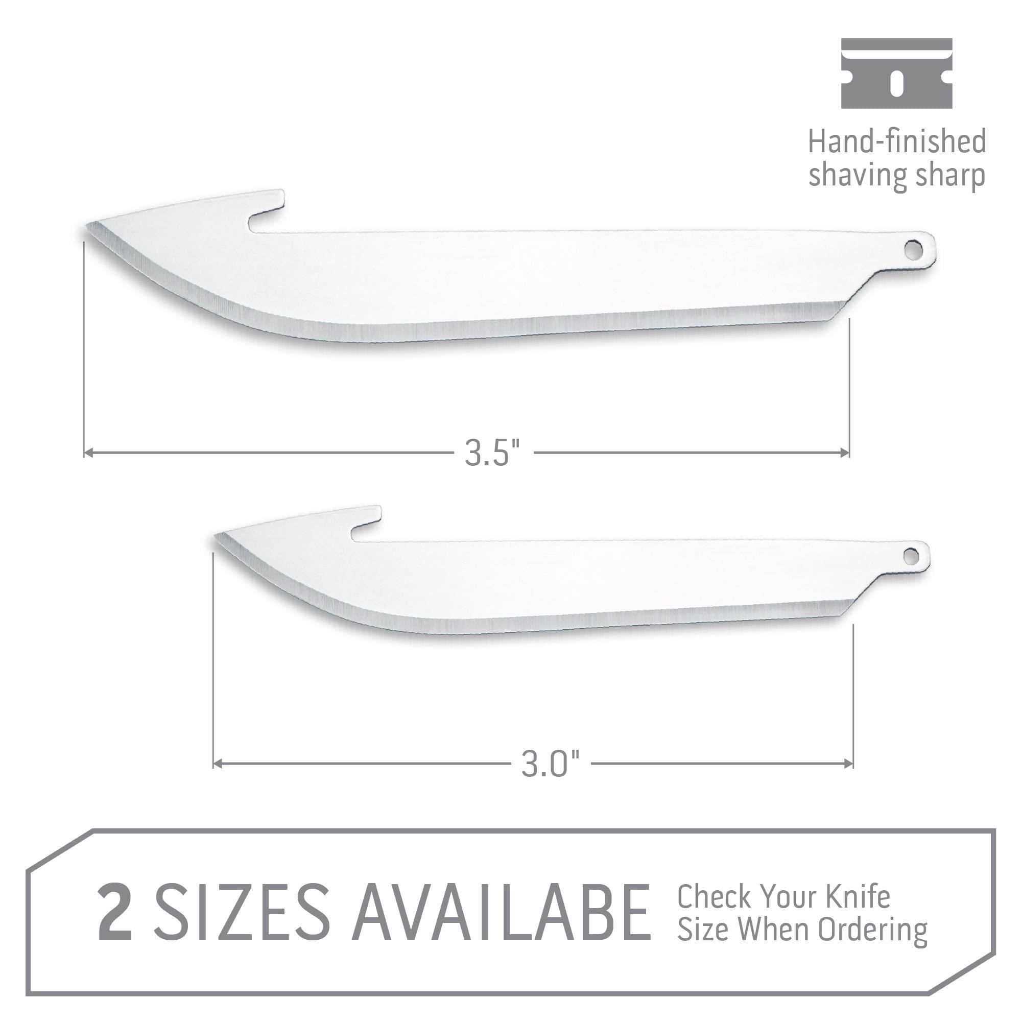 OUTDOOR EDGE 3.5" RazorSafe Replacement Knife Blades, 6 Pieces