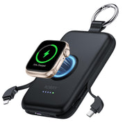 RORRY Portable Charger, 10000mAh PD 20W Fast Charging Portable Charger Power Bank with Built in Cables, Travel Battery Pack for iPhone 16/15/14/13/12 and Apple Watch Ultra/9/8/7/6/5/4/3/2, Black