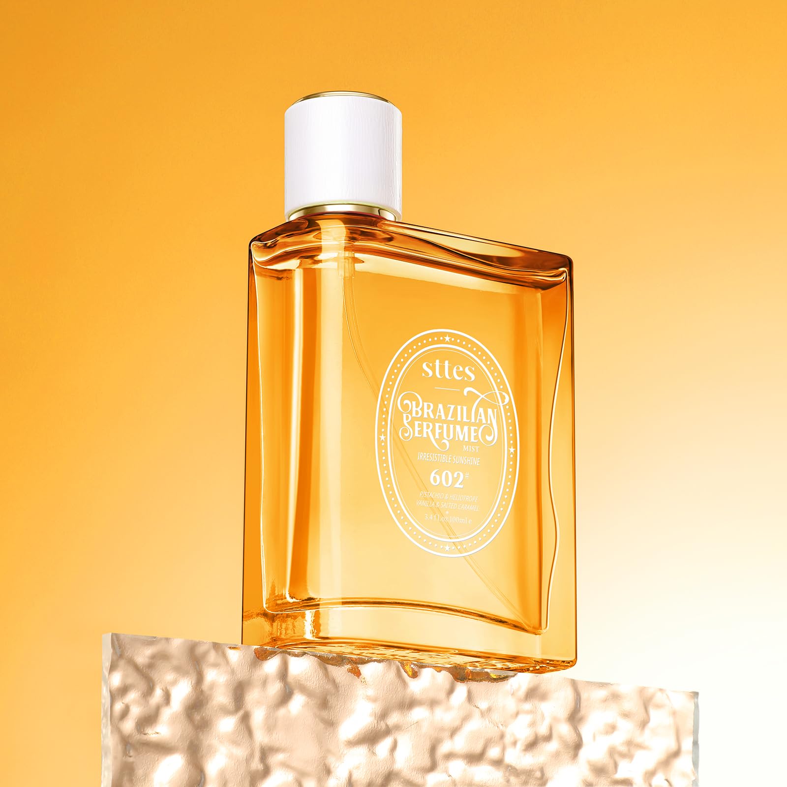 Sttes Perfume 602# (Irresistible Sunshine) - Eau de Parfum 100ml (3.4fl oz) Vanilla Gourmet Tune (Karamell-Vanille-Duft)