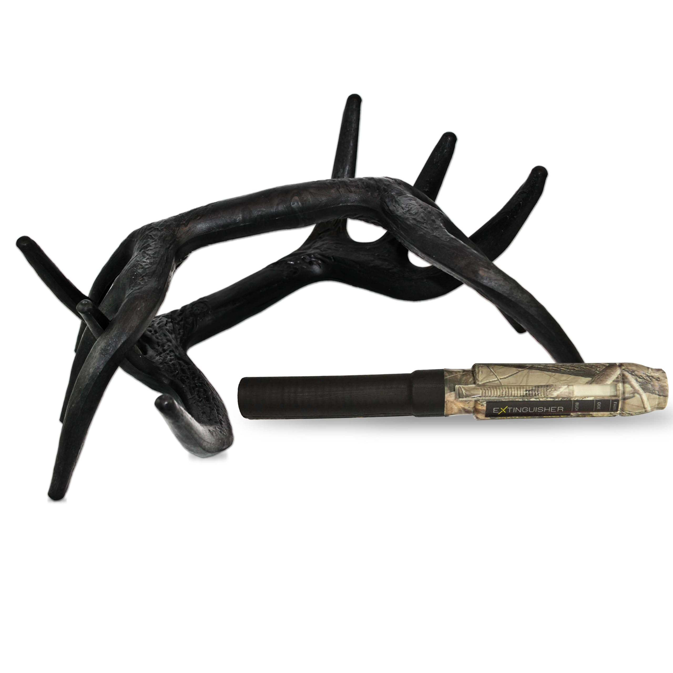 Extinguisher Deer Call + Black Rack Rattling System by Illusion | Grunt Tube | Rattling Antlers | Adjustable 10-in-1 Call | Bone-Core Technology | #1 Rated