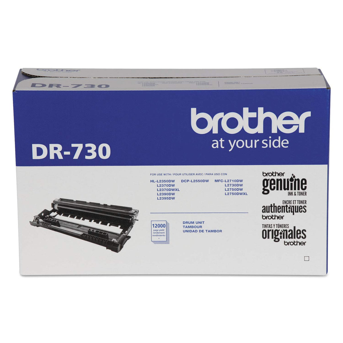 Brother Original DR730 Trommeleinheit, bis zu 12.000 Seiten Reichweite Schwarz