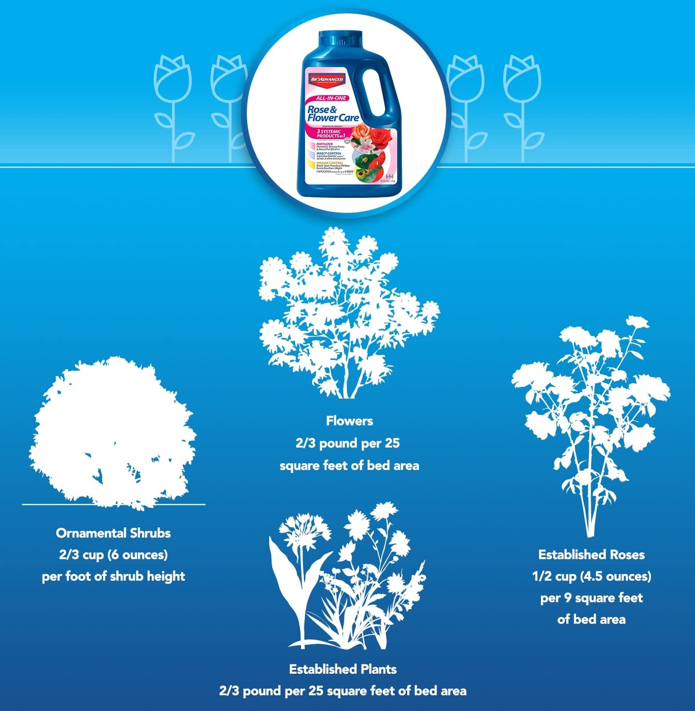 BioAdvanced All-In-One Rose and Flower Care I, Granules for Insects 4 lb