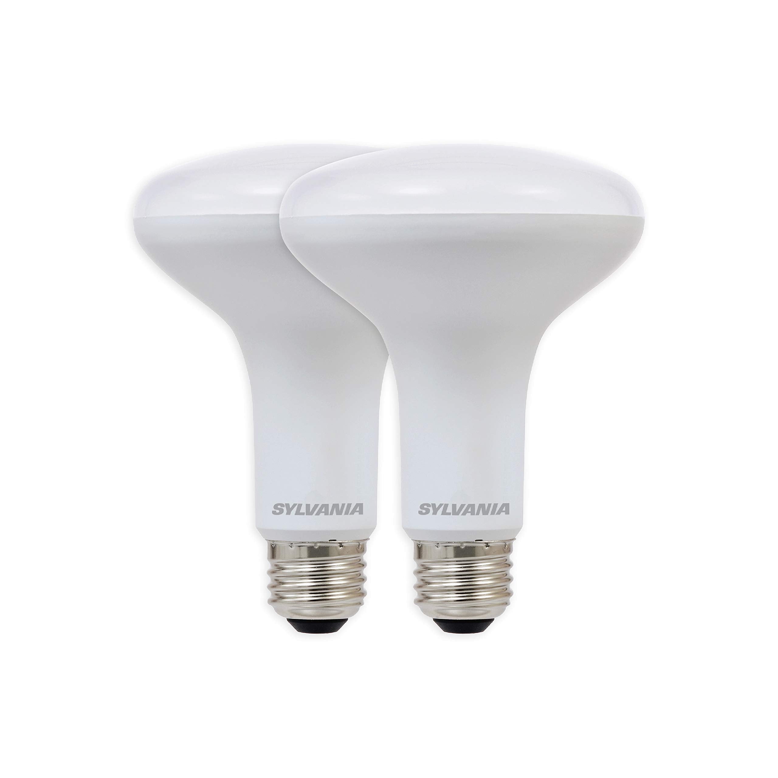 SYLVANIA LED Flood BR30 Light Bulb, 65W Equivalent Efficient 9W, 10 Year, 650 Lumens, Dimmable, 2700K, Soft White - 2 pack (73954)