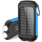 Solar Power Bank -38800mAh Waterproof Portable Solar Phone Charger with LED Flashlight/Fast Charge USB C External Backup Battery Pack for All Cell Phones & Electronic Devices