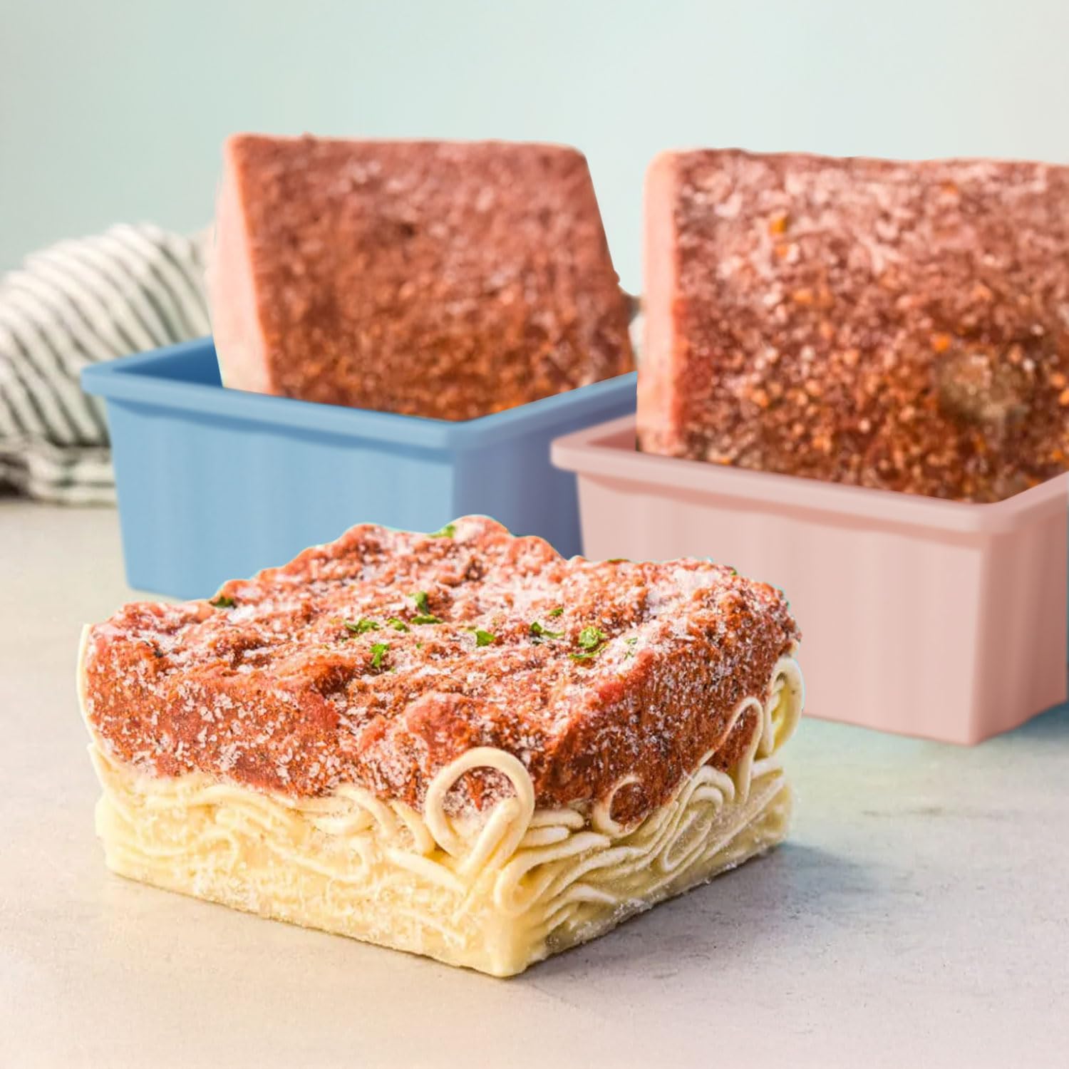 Silicone Freezer Tray for Soup Ice Cubes: 2-Cup Freezing Tray with Lid for Meal Prep - 4Pack Silicon Soup Portion Freeze Tray Make Stock Souped Ice Cube