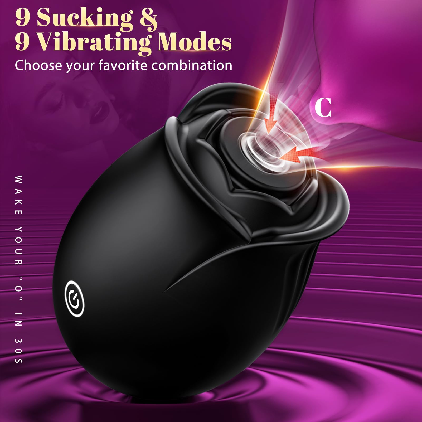 Rose Sex Toy Adult Toys - APP Control Rose Vibrator for Women Sex Toys with 9 Sucking & Vibrating Modes, G Spot Vibrator Adult Sex Toys, Womens Clitoral Nipple Sucker Vibrators for Woman Couples