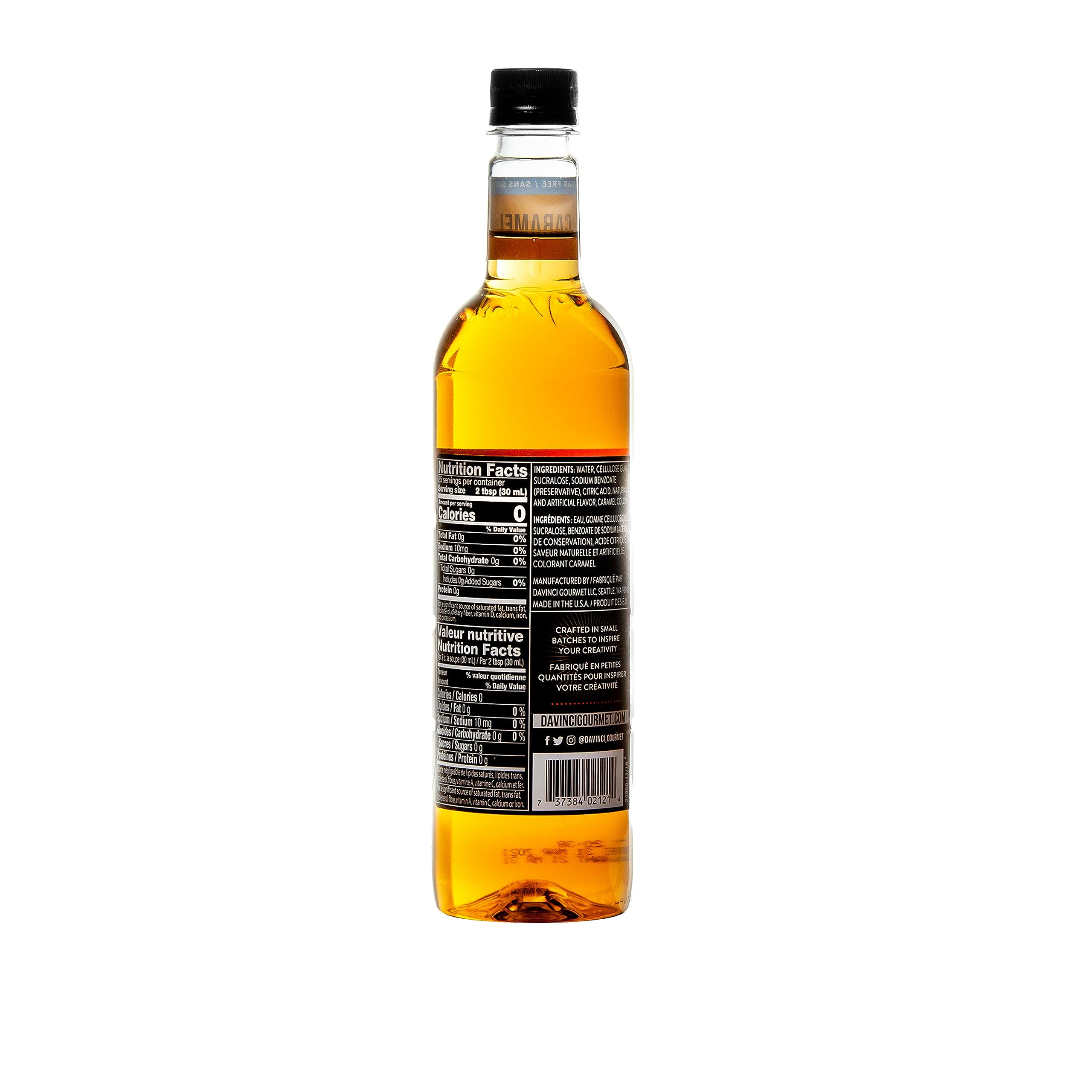DaVinci Gourmet Sugar-Free Caramel Syrup, 25.4 Fluid Ounces (Pack of 1)