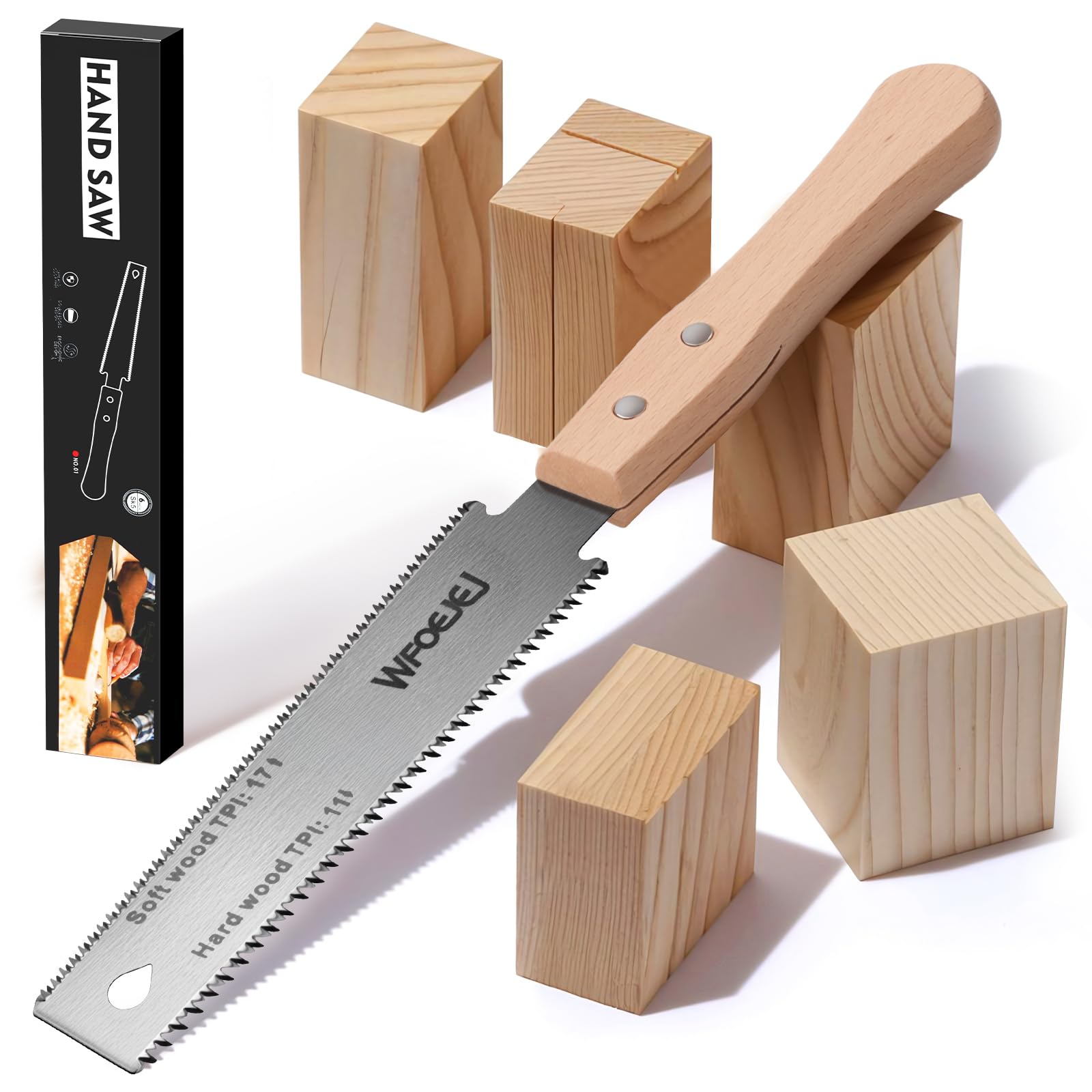 6 Inch Japanese Pull Saw,Hand Saw Woodworking Tools,Wood Handle, Sharp & Lightweight for Woodworking