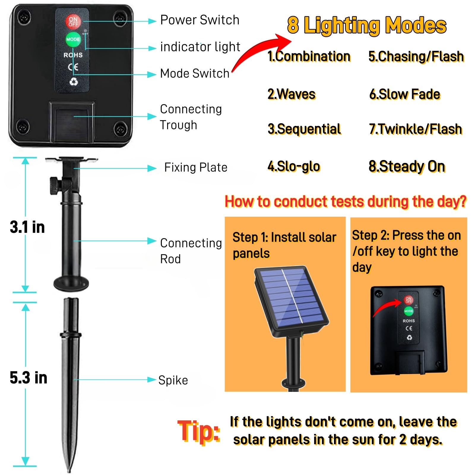 Meteds 6 Pack Solar Pumpkin Stake Lights for Halloween Decorations Outdoor, Waterproof Solar Halloween Lighted Pumpkin Pathway Lights for Garden Yard Patio Porch Pathway Grave