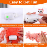 Mity rain Interactive Dog Toys, Wiggly Lobster Dog Toy to Keep Them Busy, Moving Dog Toys for Indoor&Outdoor, Rechargeable Floppy Pet Toys for Small Medium Large Dogs, Plush Squeaky Dog Toys