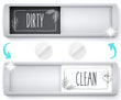 ASSURED SIGNS Stylish Dishwasher Magnet Clean Dirty Sign - 2 by 7 Inch - Ideal Clean Dirty Magnet for Dishwasher - Kitchen Organizer and Gadget - Nice Office, Home Farmhouse Decor