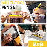 BIIB Gifts for Men, Stocking Stuffers for Adults Men 9 in 1 Multitool Pen, Mens Stocking Stuffers for Him, Mens Gifts for Dad Him Grandpa, White Elephant Gifts for Adults, Dad Gifts Gadgets for Men