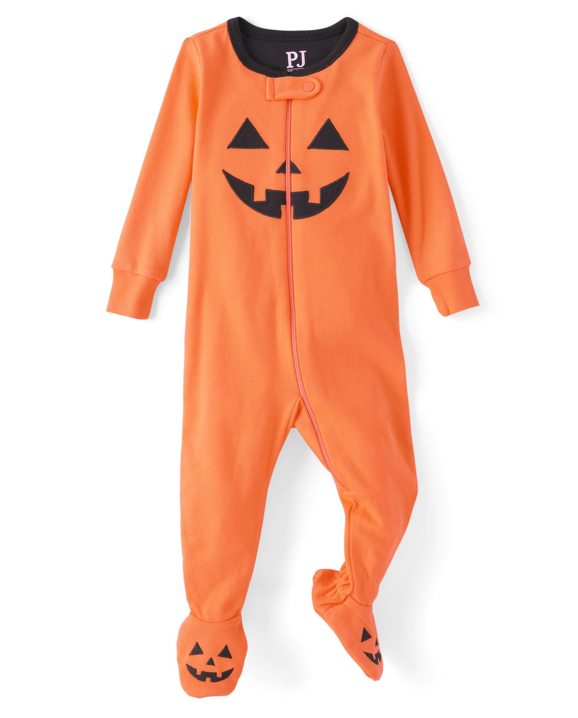 The Children's Place Baby Toddler, Halloween Pajamas, Cotton, Pumpkin 2 Piece, 5T