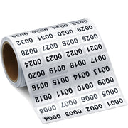 001-2000 Pieces Inventory Number Sticker Labels Self Adhesive Waterproof Labels Vinyl Consecutive Number Stickers Labels for Indoor, Outdoor, Storage, Classification, Supplies, 0.39 x 0.78 Inch