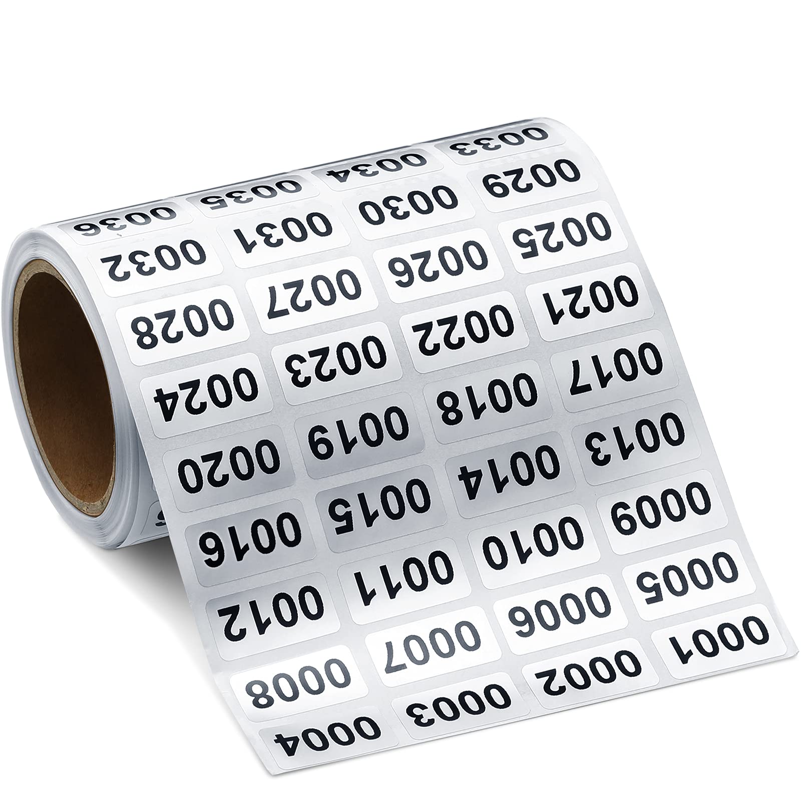 001-2000 Pieces Inventory Number Sticker Labels Self Adhesive Waterproof Labels Vinyl Consecutive Number Stickers Labels for Indoor, Outdoor, Storage, Classification, Supplies, 0.39 x 0.78 Inch