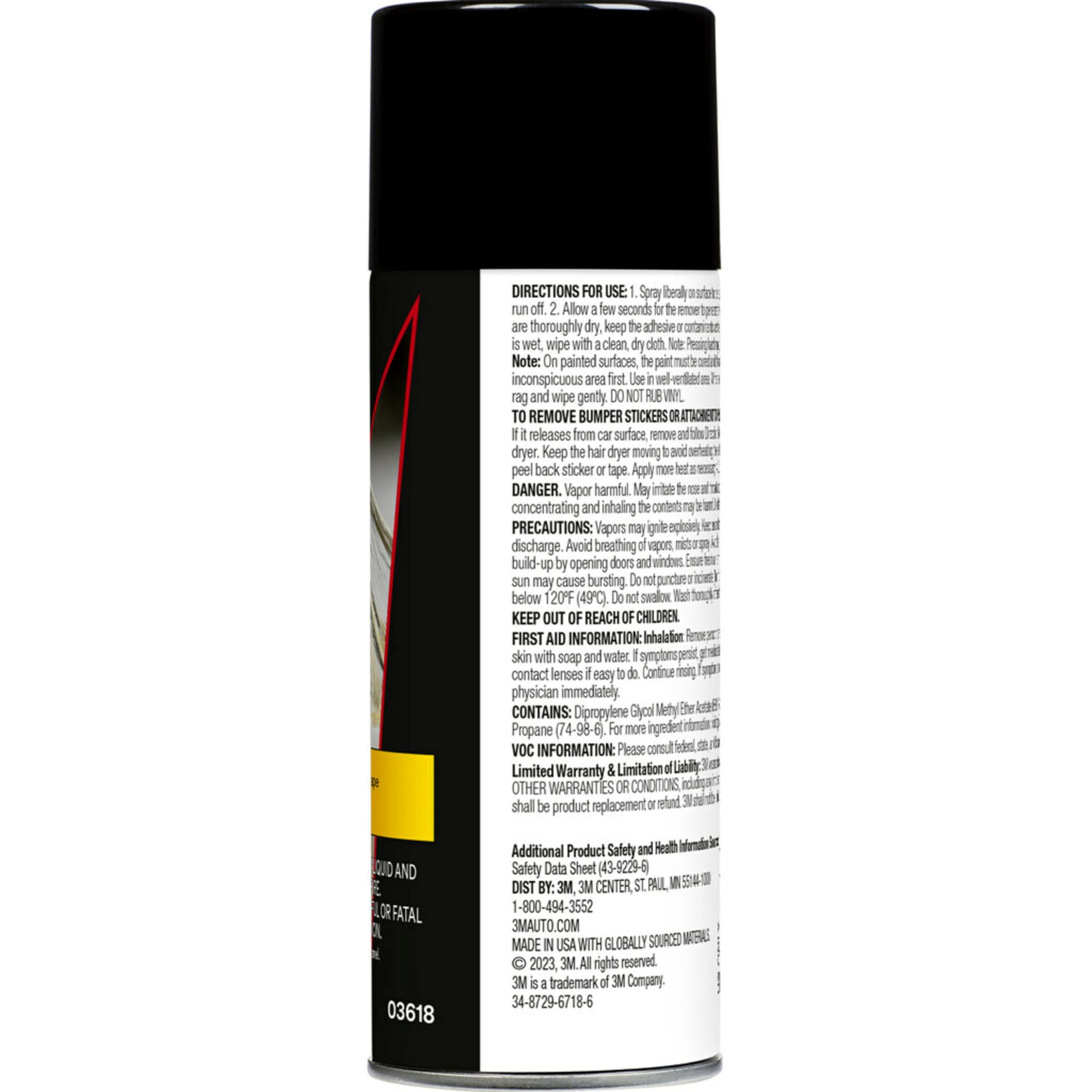 3M Adhesive Remover, 12 oz., Quickly Remove Adhesive, Attachment Tape, Tar, Wax & Adhesive Residue, Low VOC <20%, No Residue Left Behind, Easy-to-Use Formula, Also Works on Glass & Vinyl (03618VOC20)