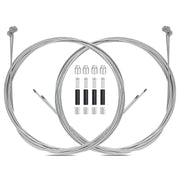 4PCS Premium Bike Brake Cable Set,Universal Standard Bicycle Brake Cable, Professional Bicycle Brake line For Front and Rear Mountain MTB or Road Bikes,include Free Cable Cap End Crimps accessories 2M