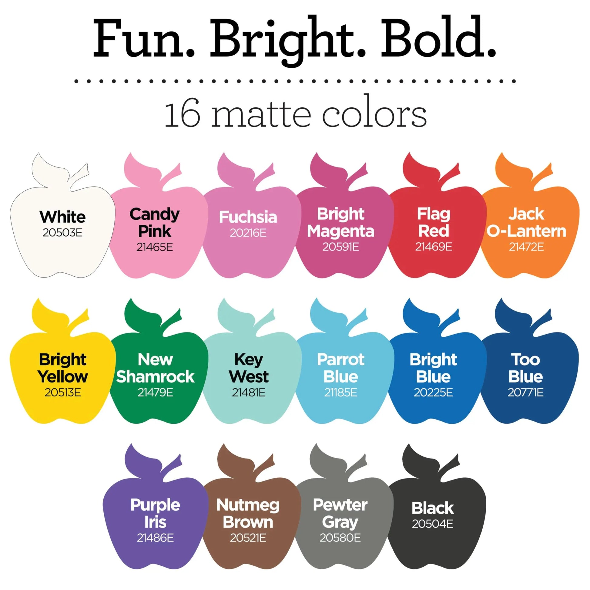 Apple Barrel, Vibrant Spectrum Collection Acrylic Craft Paint, PROMOABIII, 2 fl oz each, 16 assorted matte colors, 16 count