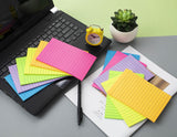 (12 Pack) Lined Sticky Notes 4x6 in Post Ruled Stickies Super Sticking Power Memo Pads Bright Colors