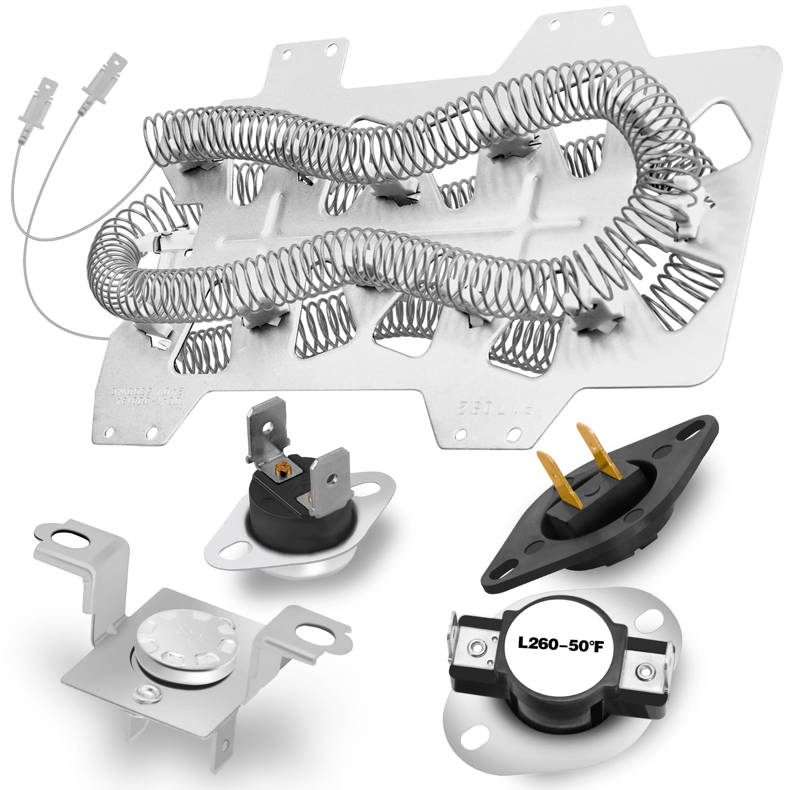【Upgraded】DC47-00019A Dryer Heating Element for Samsung DV45H7000EW/A2 DVE50R5200W/A3 DV40J3000EW/A2 DV42H5000EW/A3 DVE50M7450W/A3 DV42H5200EW/A3 DV48H7400EW/A2 DVE50R5400V/A3 DV42H5200EP/A3