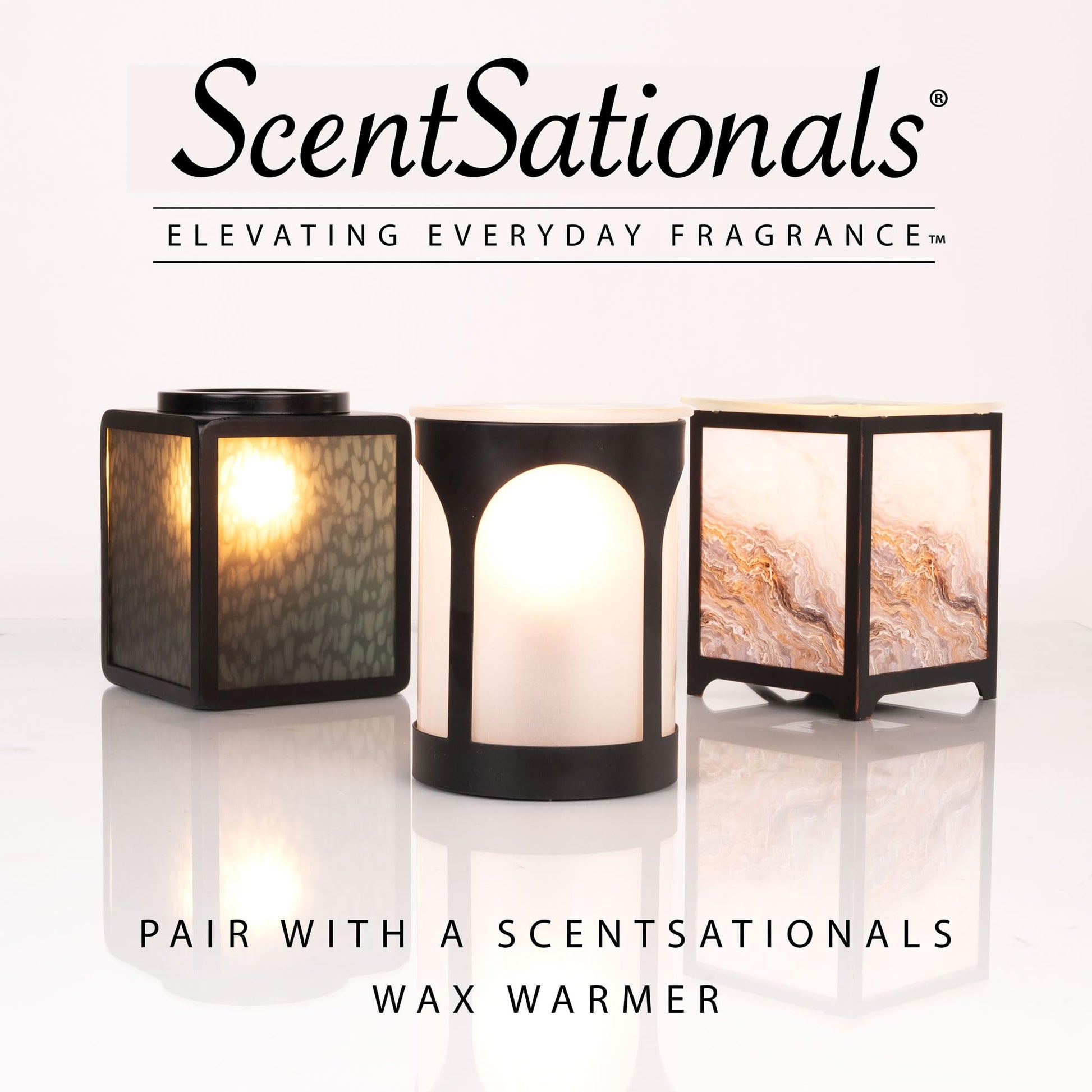 Scentsationals Wax Melts Moodscapes - Tranquility 4-Pack – Long Lasting Wax Cubes with Strong Scent for Warmers – Includes Zen, Illusion, Enchanted & Dream Cloud – 10oz (24-Cubes)