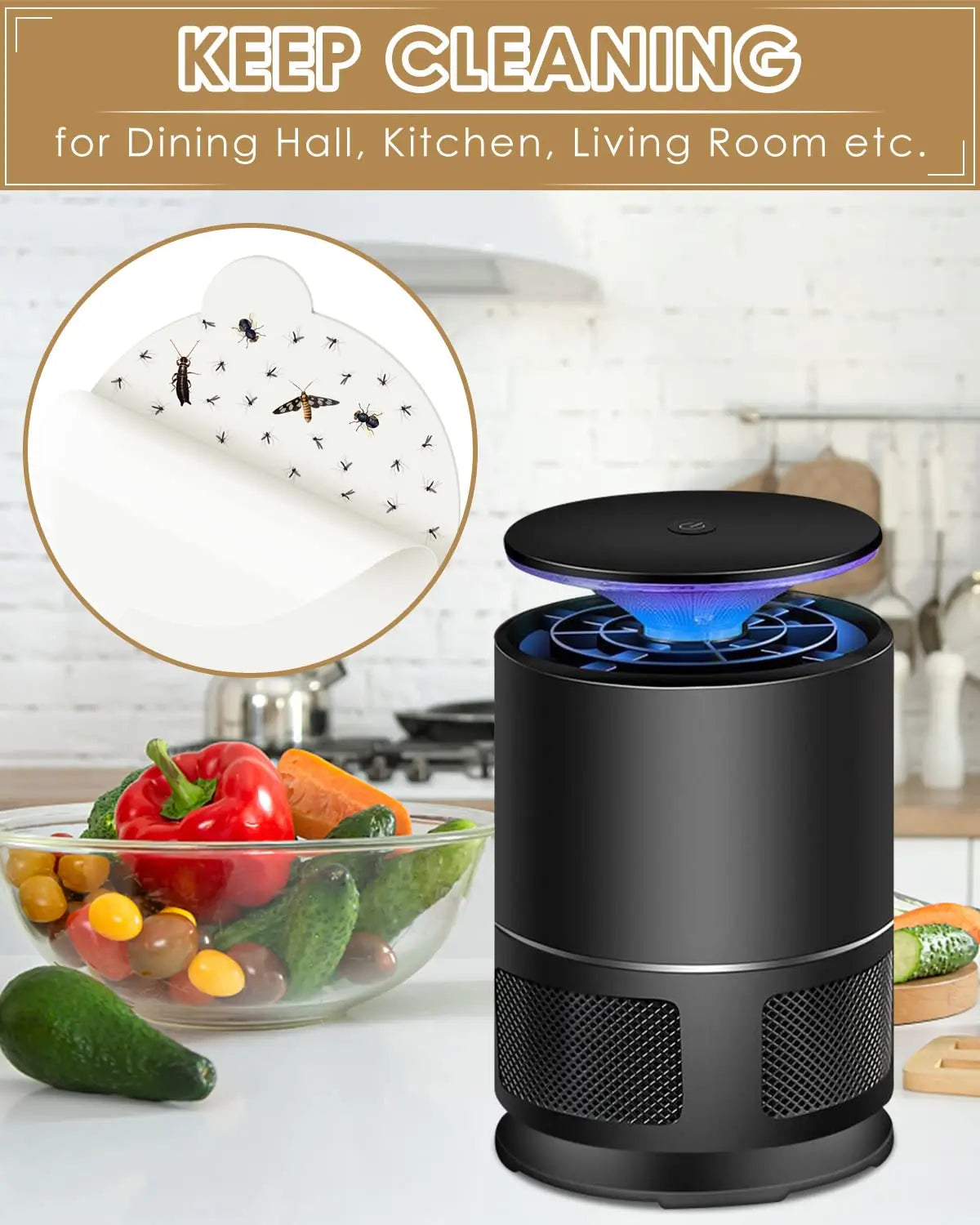 30 Pack 4.3” Replacement Glue Boards for Katchy, Indoor Glue Boards Refill Sticky Cards Compatible with Katchy, for Fenun and Other Models (White)