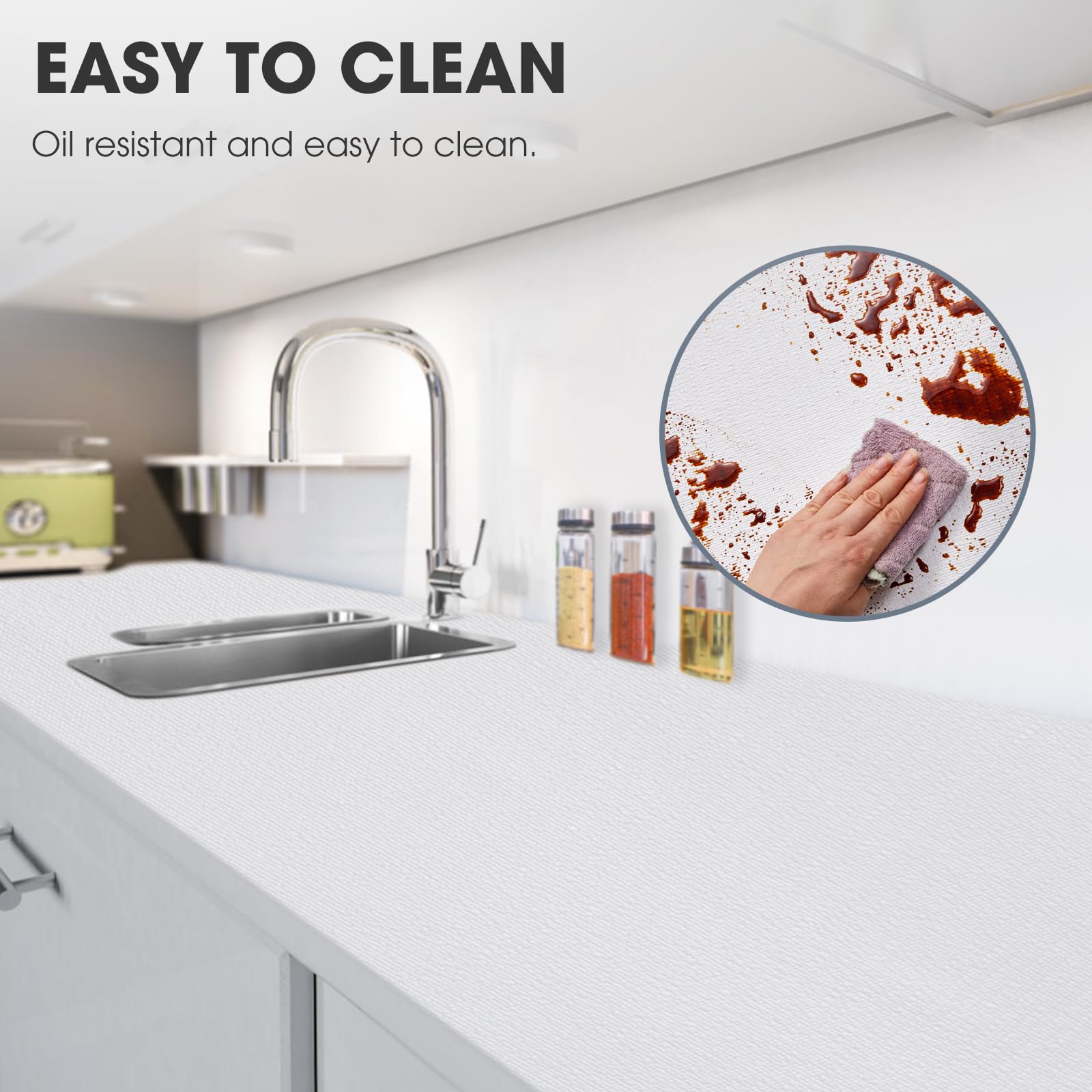 ALIUNI Shelf and Drawer Liner, Kitchen Cabinet Liners Non-Adhesive Thick Non-Slip Waterproof Washable Fragrant Mats Protect Dresser Shelves Cupboard Bathroom Cabinets, White, 12 in X 10 FT