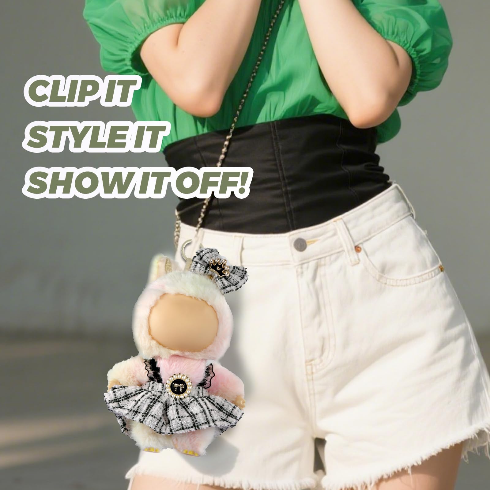 Clothes for LABUBU 17cm Doll (NO Doll),Outfit for LABUBU,Clothes Set for LABUBU Dress Up,Accessories for LABUBU