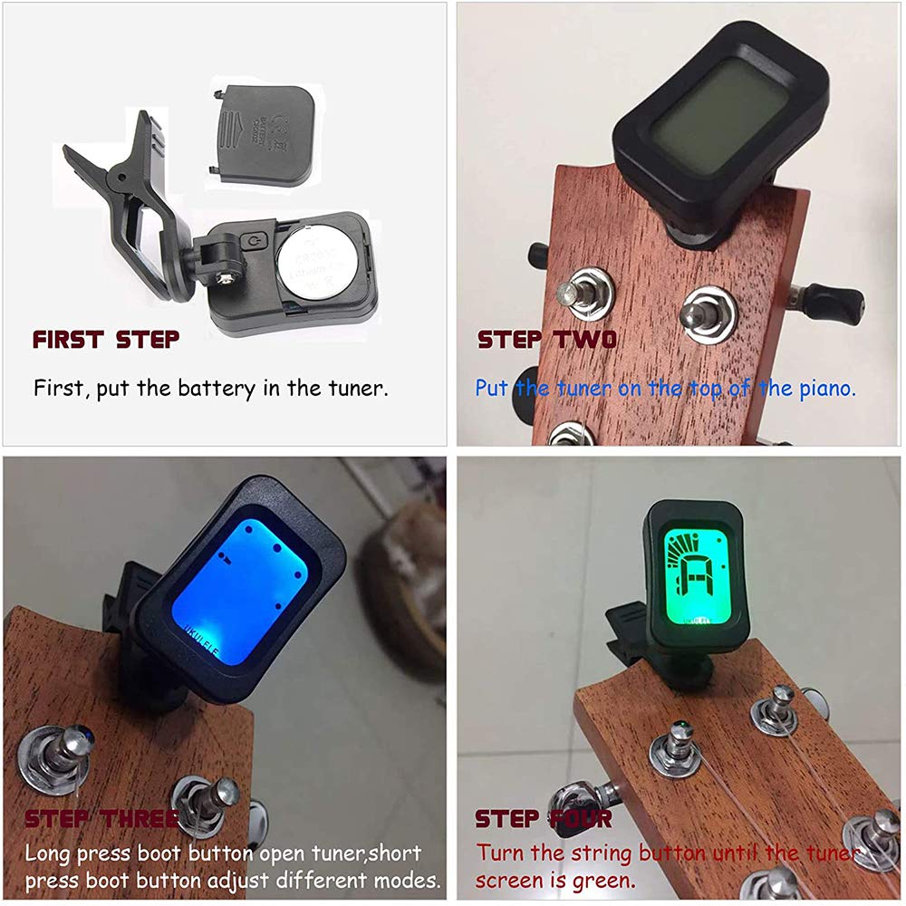 NERECNDENS 66PCS Guitar Accessories Kit, Acoustic Changing Tool, Including Guitar Acoustic Strings, Picks, Capo, String Winder&Cutter, Tuner, Bones, for Players and Beginners