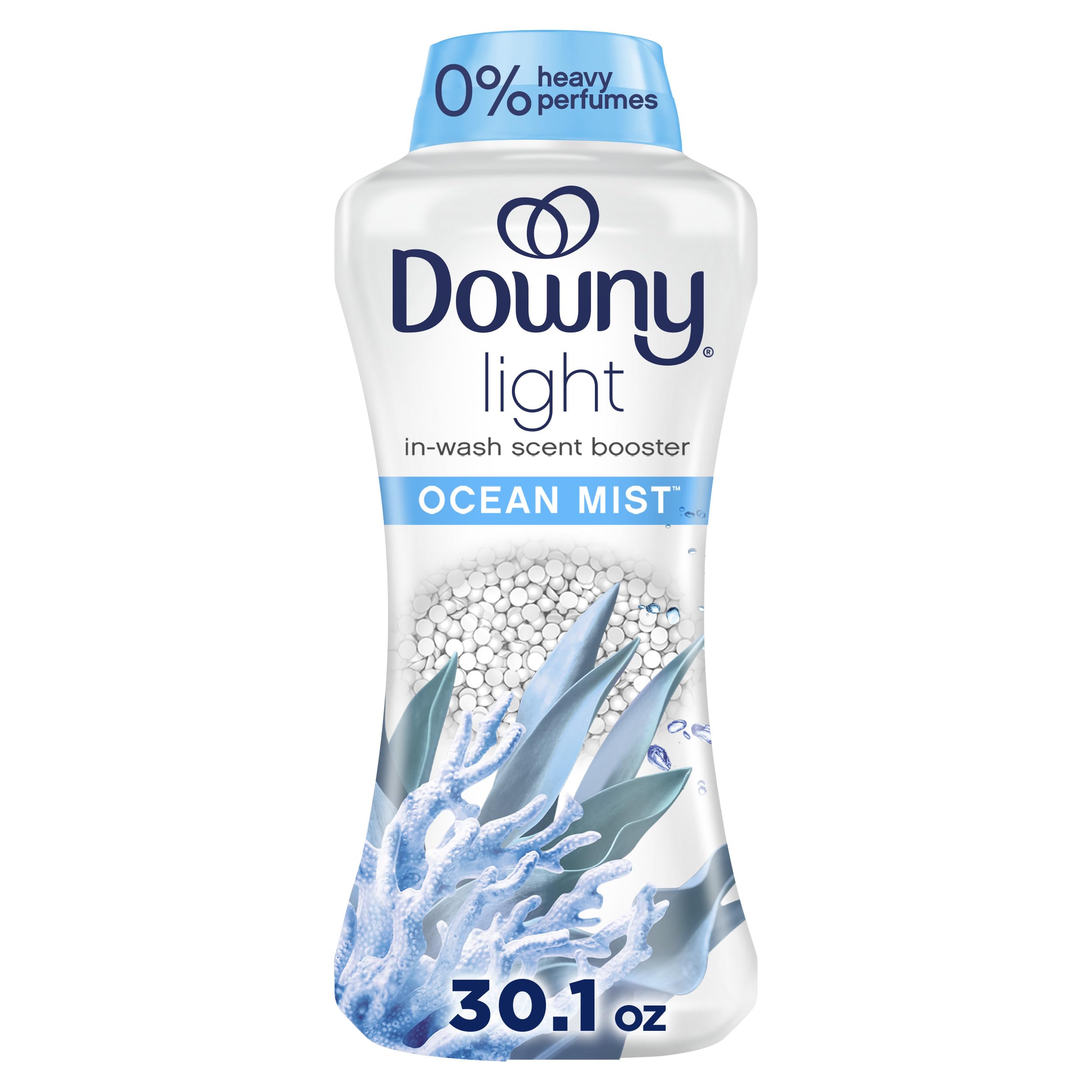 Downy Light Laundry Scent Booster Beads for Washer, Ocean Mist Scent, 30.1 oz, with No Heavy Perfumes