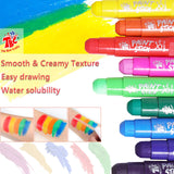 TBC The Best Crafts Paint Sticks,24 Classic Colors, Washable Paint, Non-toxic, Tempera Paint Sticks for Kids and Students