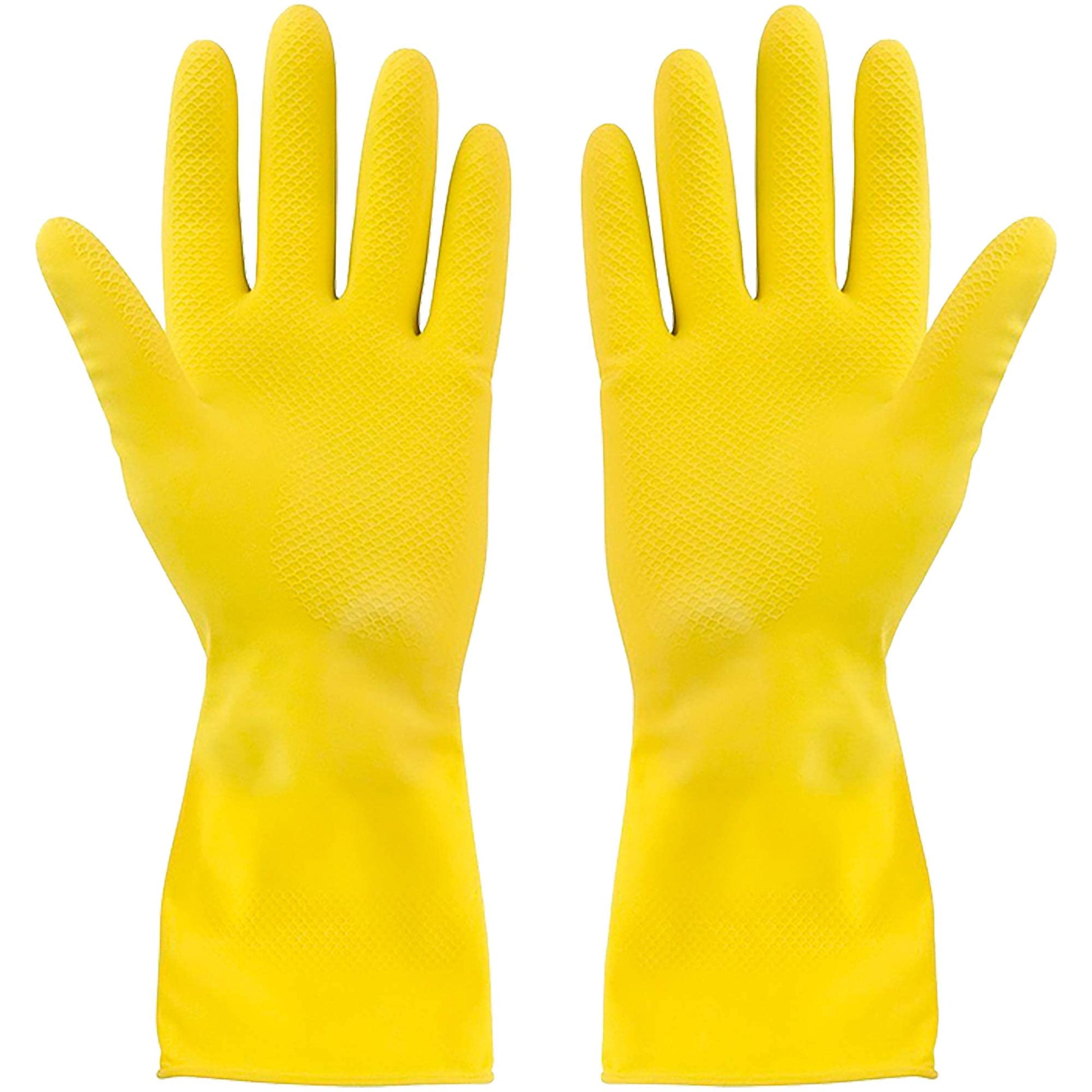 SteadMax 3/6 Pairs Cleaning Gloves, Reusable Natural Rubber Dish Gloves, Waterproof Latex Non-Slip Dishwashing Gloves for Kitchen and Household (Large, 3 Pack)