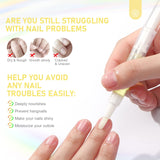 SAVILAND Natural Cuticle Oil Pen: 12PCS Revitalizing Cuticle Oil for Nails with Vitamin E For Repair Cuticles Overnight Cuticle Softener Nail Strengthener Protector for Damaged Skin Thin Nail