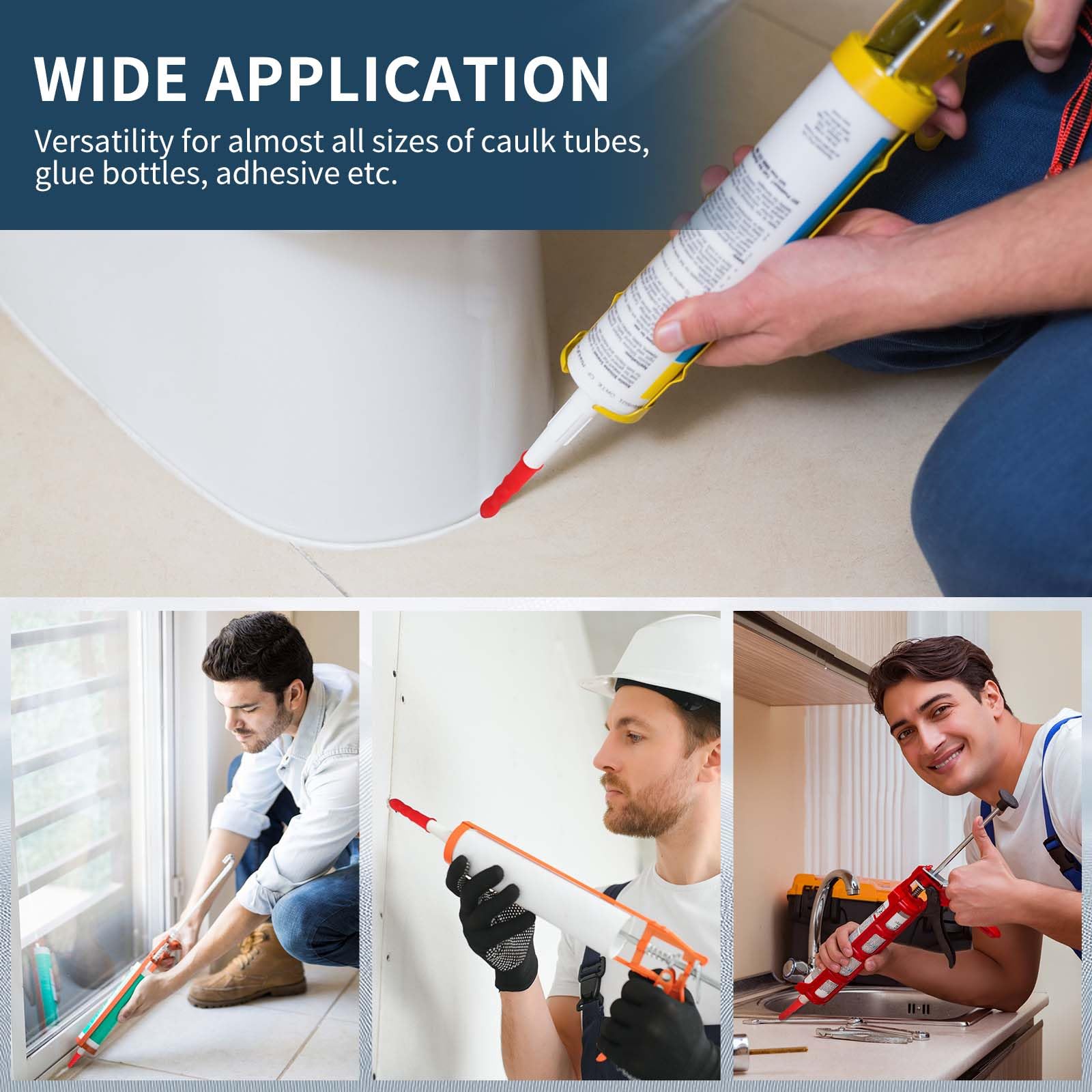 Zonon 35 Pieces Caulk Cap Caulk Saver Finishing Tool Tube Covers Tube Caps for Sealing and Preserving, Red