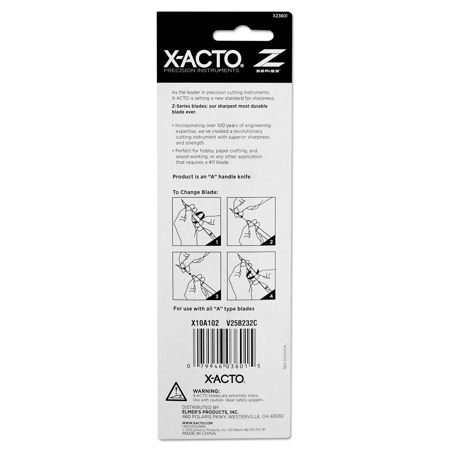 X-Acto Precision Utility Knife Metal Silver 9.0 inches Aluminum Handle Z-Series #1 Includes Safety Cap