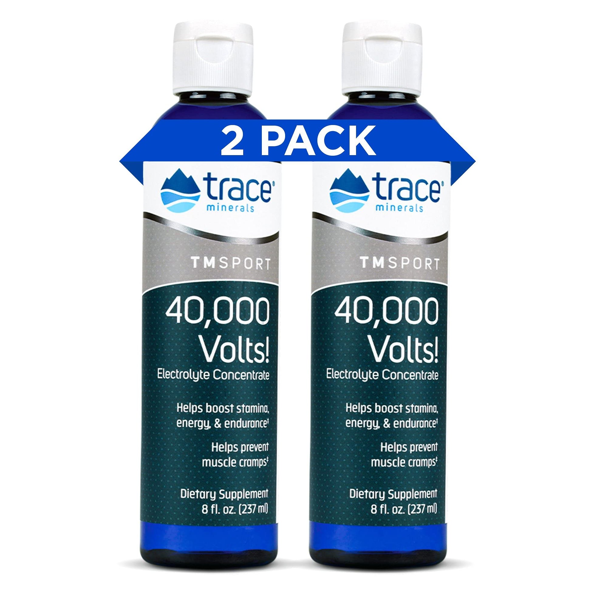 Trace Minerals | 40,000 Volts Liquid Electrolyte Concentrace Drops | Supports Normal Body Hydration and Muscle Function | Ionic Minerals, Magnesium, Potassium | 48 Servings (Pack of 1)