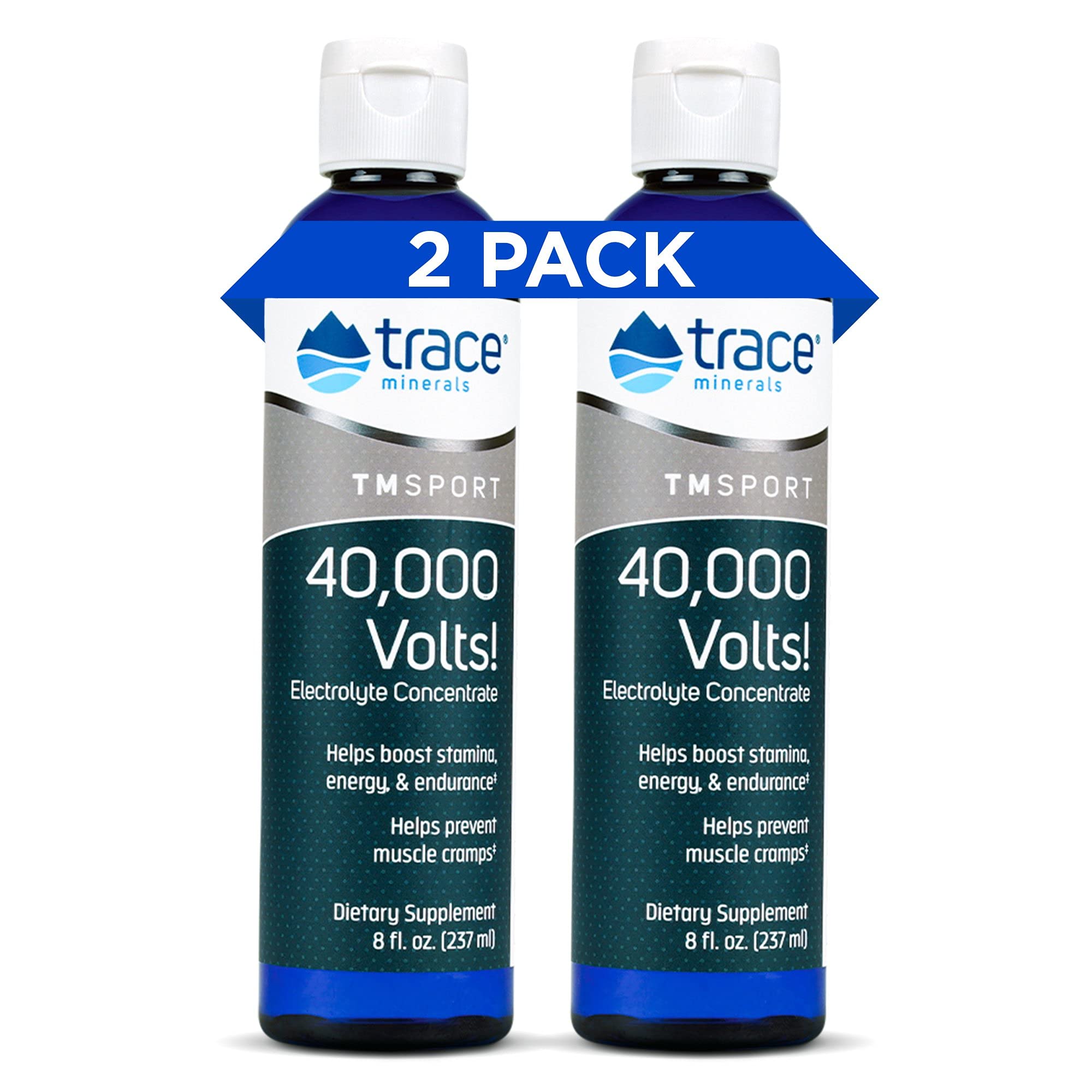 Trace Minerals | 40,000 Volts Liquid Electrolyte Concentrace Drops | Supports Normal Body Hydration and Muscle Function | Ionic Minerals, Magnesium, Potassium | 48 Servings (Pack of 1)