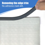 Rubber Edge Trim, Self-Adhesive Rubber Edge Trim, Edge Protector for Sheet Metal, EPDM Material, Fit 1/16"(1.6mm), Length 10Ft, Black Color, U Channel Edge Trim