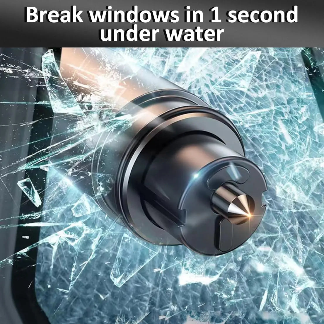 smosun Safehammer - 2025 Upgraded Safe Hammer Glass Breaker Under Water, Car Hammer Seatbelt Cutter Window Breaker Emergency Escape Tool, Safehammer Glass Breaker for New Cars (3PCS)