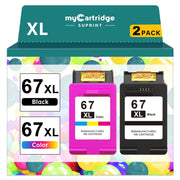 67XL HP Printer Ink for HP Ink 67 Replacement for HP 67 Ink Cartridges Black/Color Combo Pack HP67 DeskJet 2755e 2855e 2700 2800e 2700e 4255e 4155e Envy 6055e 6000 6455e 6400 Printer Ink HP 67 XL