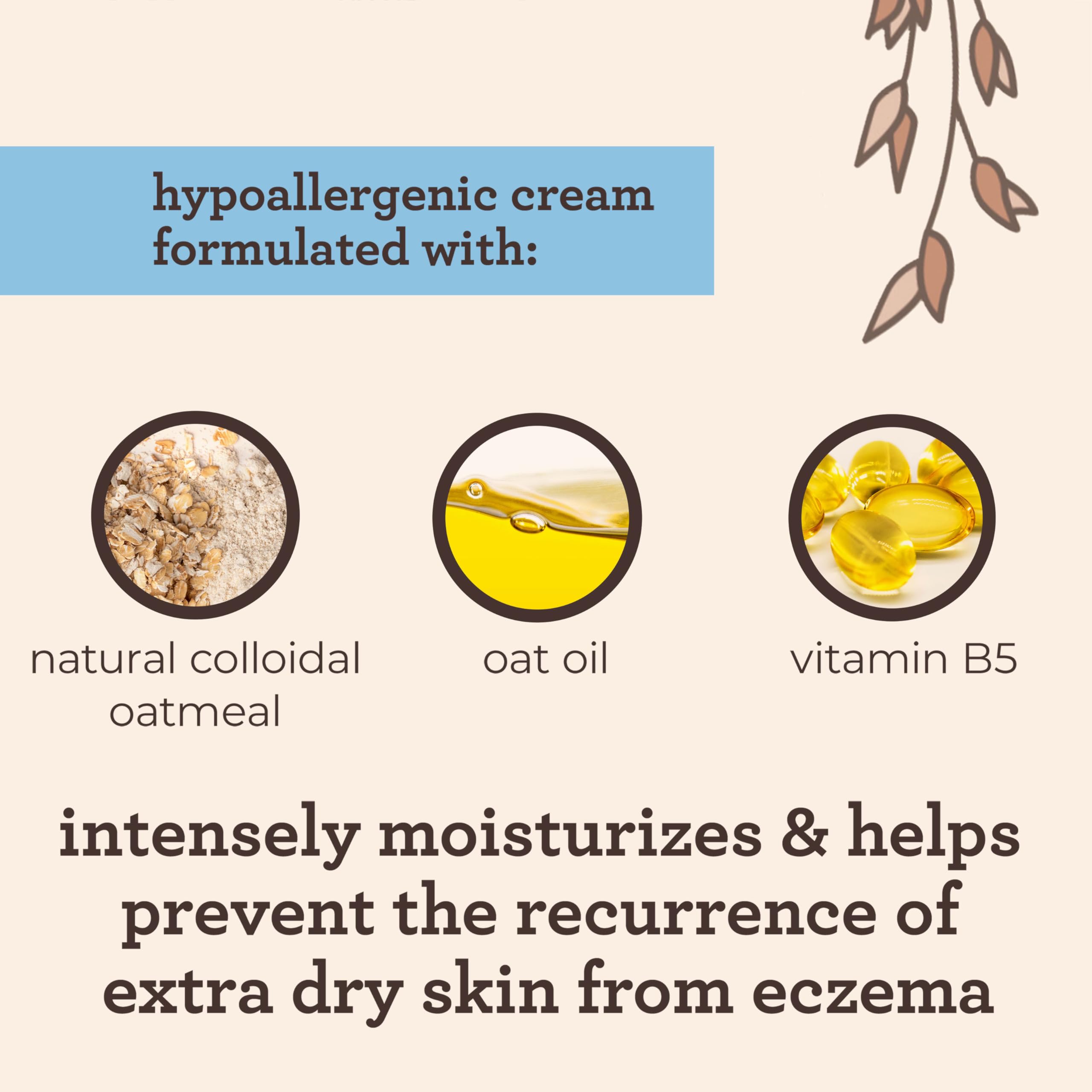Aveeno Baby Eczema Therapy Moisturizing Cream, Natural Colloidal Oatmeal & Vitamin B5, Baby Eczema Cream for Dry, Itchy, Irritated Skin Due to Eczema, Paraben- & Steroid-Free, 7.3 oz