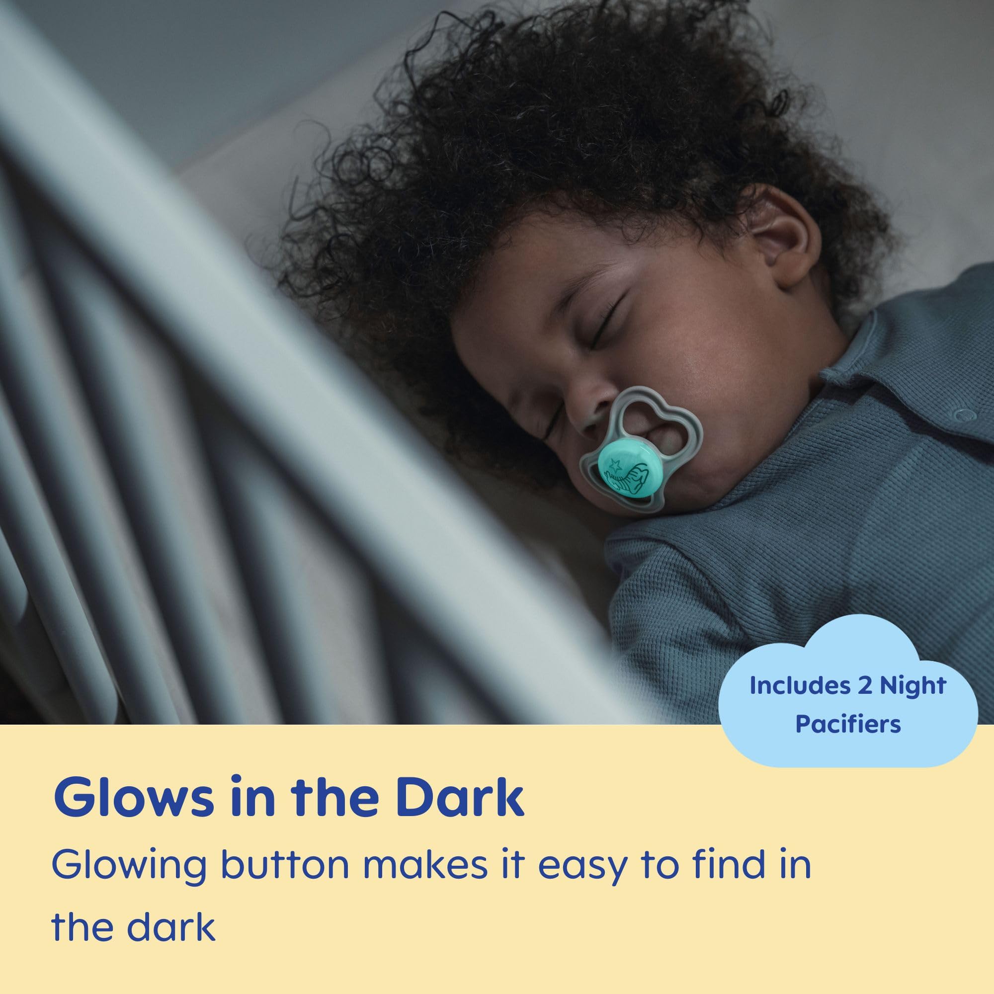 MAM Air Day & Night Baby Pacifier, for Sensitive Skin, Glows in The Dark, 16+ Months, Girl, 4 Count