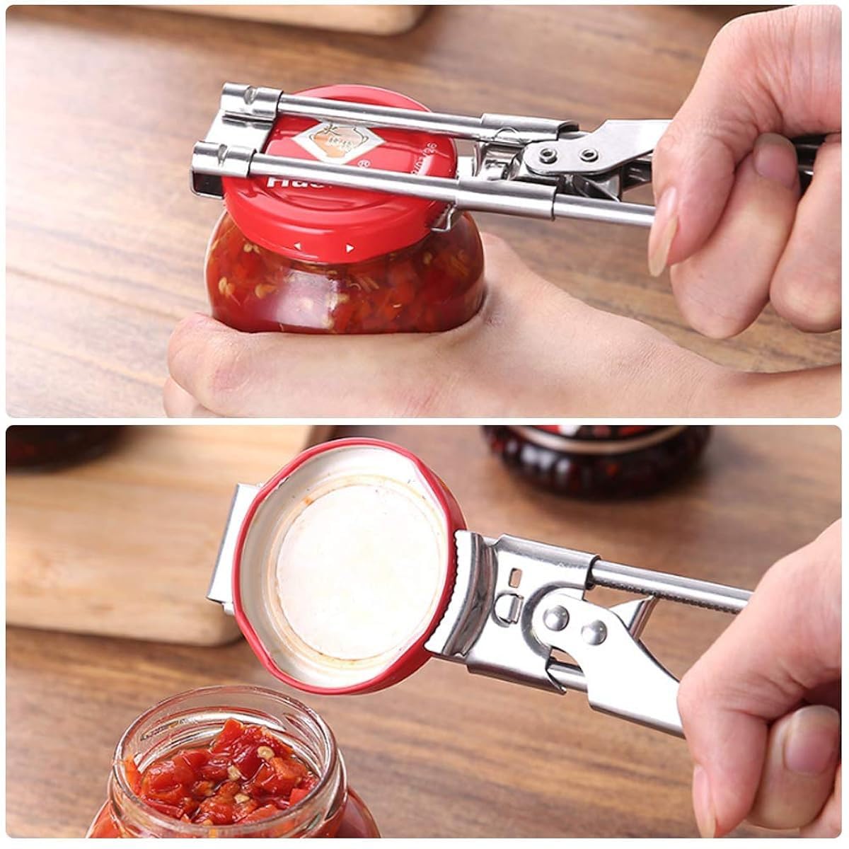 zengxiaoyun® Master Jar & Bottle Opener, Adjustable Multifunctional Stainless Steel Can Opener Jar Lid Gripper, Manual,Kitchen Accessories