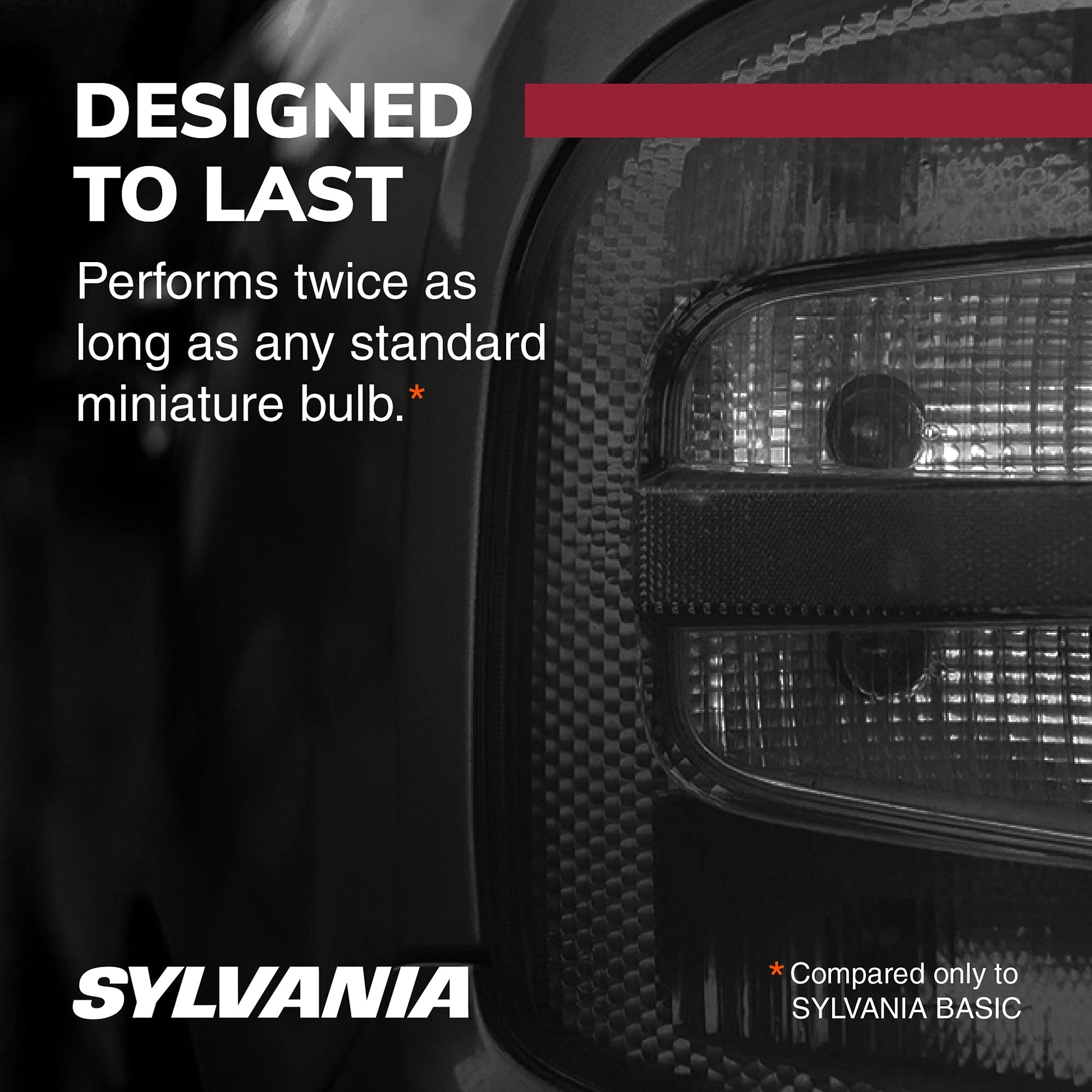SYLVANIA - 3057 Long Life Miniature - Bulb, Ideal for Daytime Running Lights (DRL) and Back-Up/Reverse Lights (Contains 2 Bulbs)