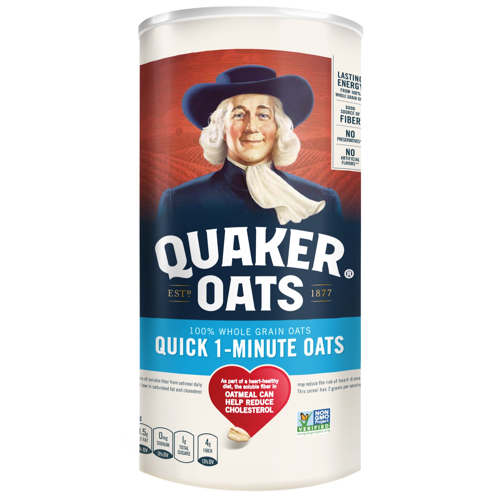 Quaker, Quick 1 Minute Whole Grain Oats, 42 Oz